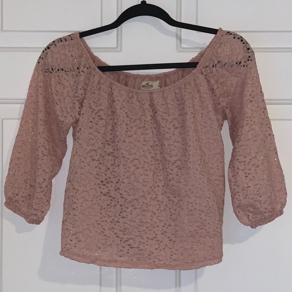 Hollister Tops - * S O L D * Pink Off The Shoulder Top
